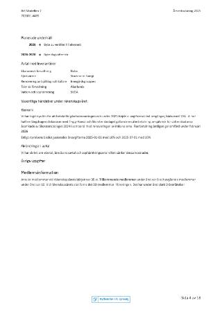 Uppslag ur en årsredovisning